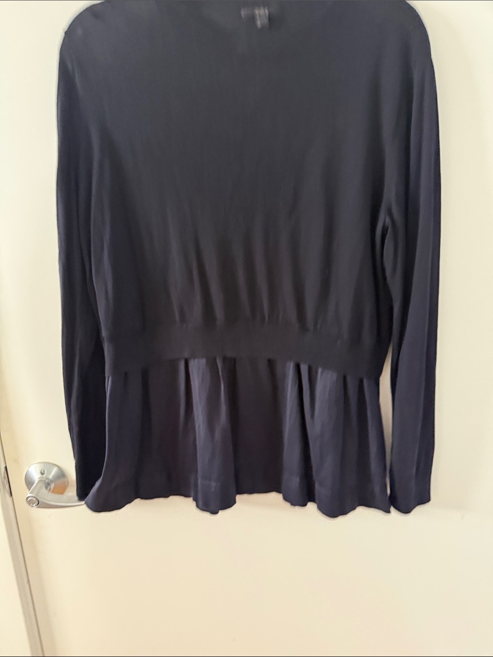 COS Navy Long-Sleeve Peplum Tunic